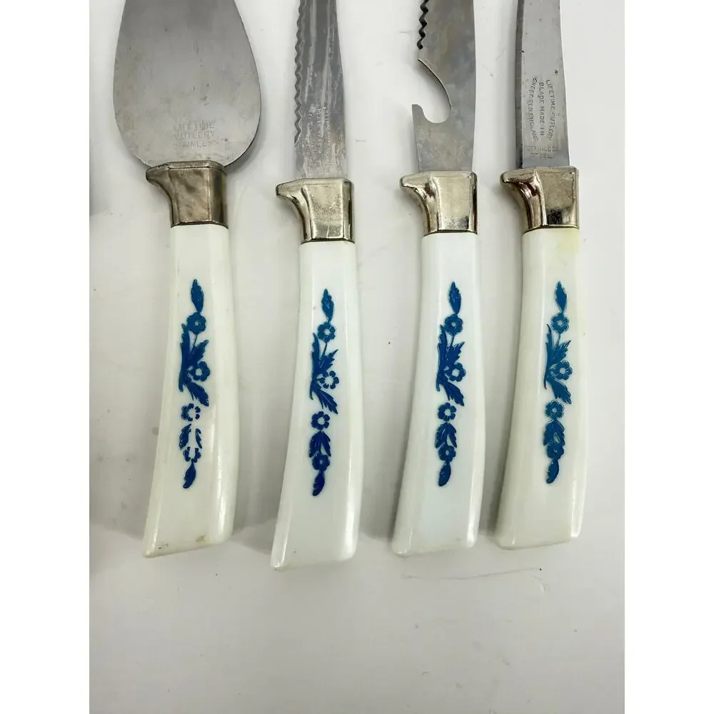 Cornflower Blue Lifetime Cutlery Sheffield England Stainless Steel Serving Set